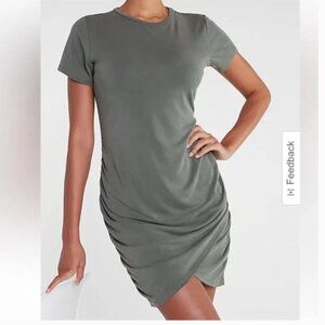 Express Ruched T-Shirt Dress